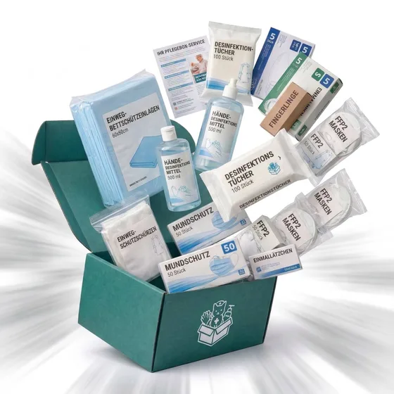 PflegeKatze Pflegebox – offene Box mit Pflegehilfsmitteln